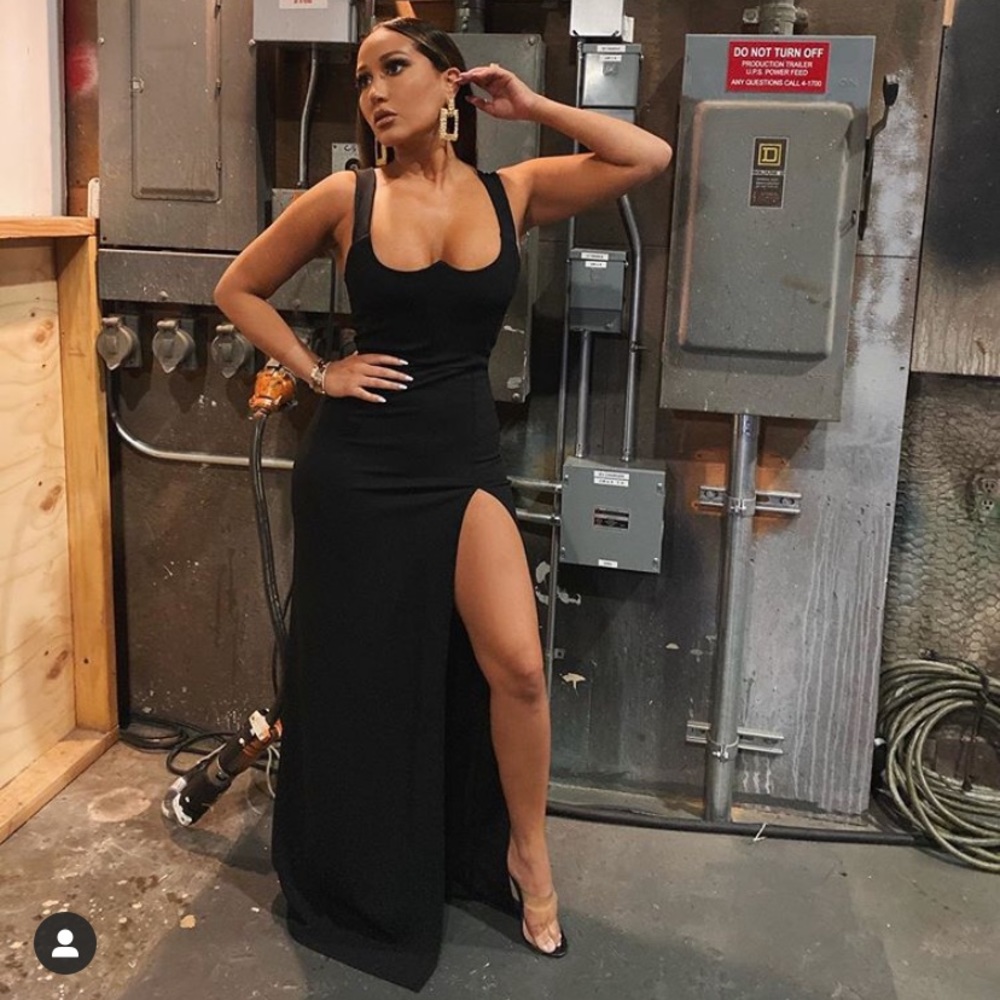 Black Structured Bodice Maxi Dress